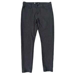 Kut from the Kloth Donna Ankle Skinny Pants Black Grey Houndstooth 8 Stretch